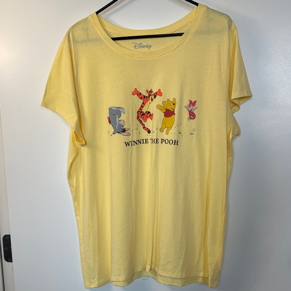 Disney Yellow Winnie the Pooh Short Sleeve Tee